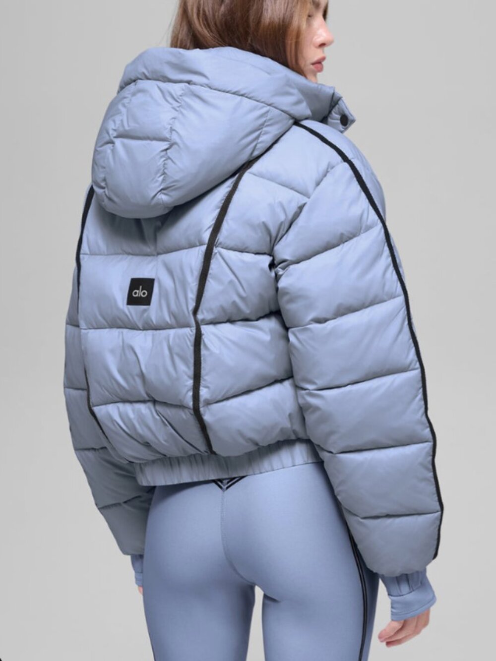 Alo Aspen Love Puffer Jacket Winter Frost Sz S NWT